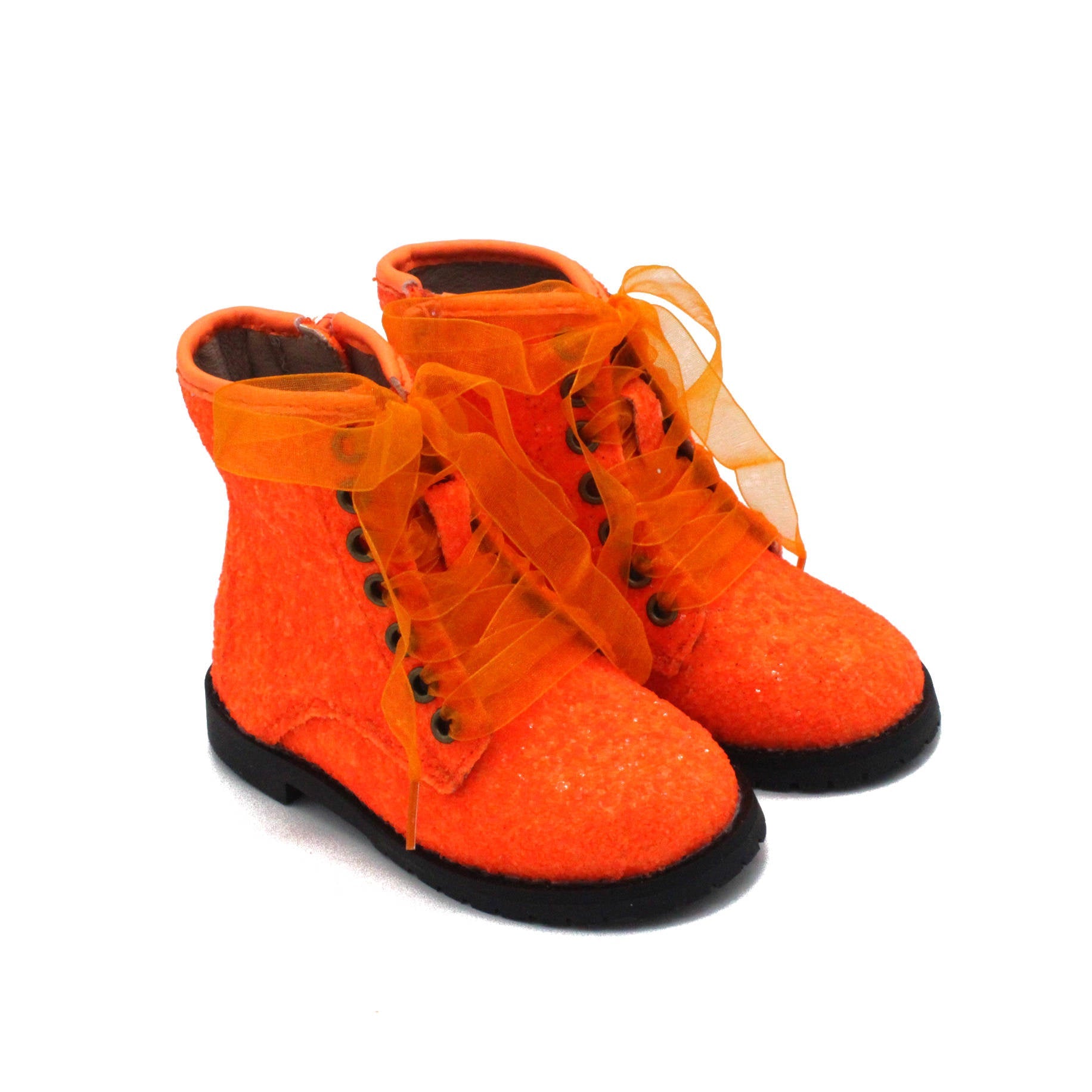 Orange glitter boots Clearance