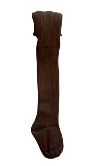 Tan Ribbed Tights Brown Ribbed Tights
